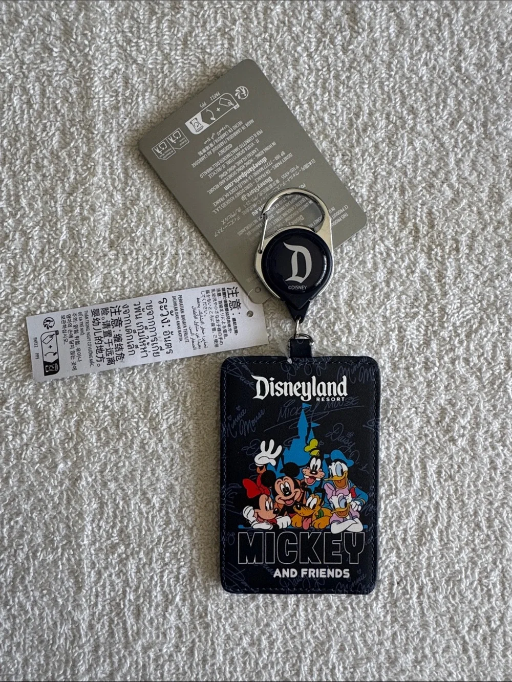 Disney Disneyland Resort Mickey and Friends Retractable ID Badge Holder